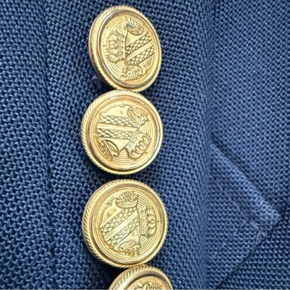 Johnny Bench MVP Collection Men’s Navy Blazer 42L Gold Crest Buttons Sport Coat - Picture 13 of 13